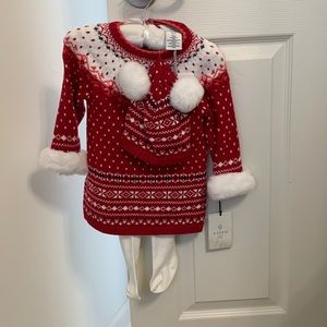 Winter sweater dress outfit